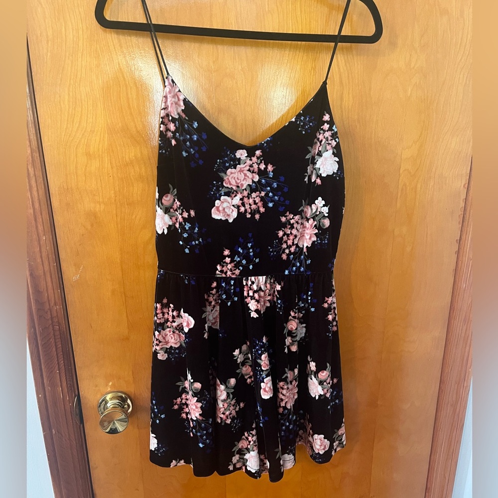 H&M Velvet Floral Romper